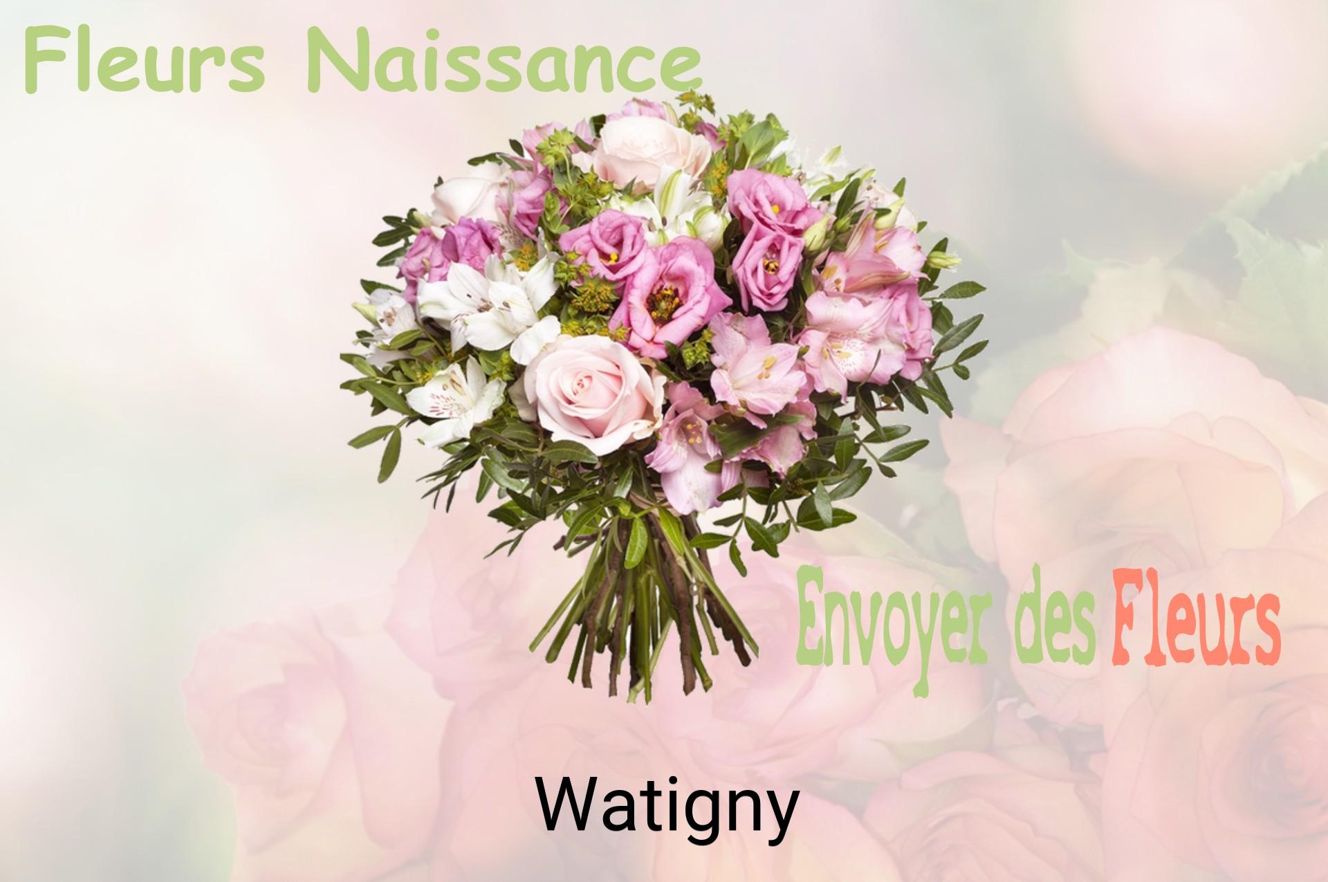 Bouquet de fleurs de naissance livré à Watigny