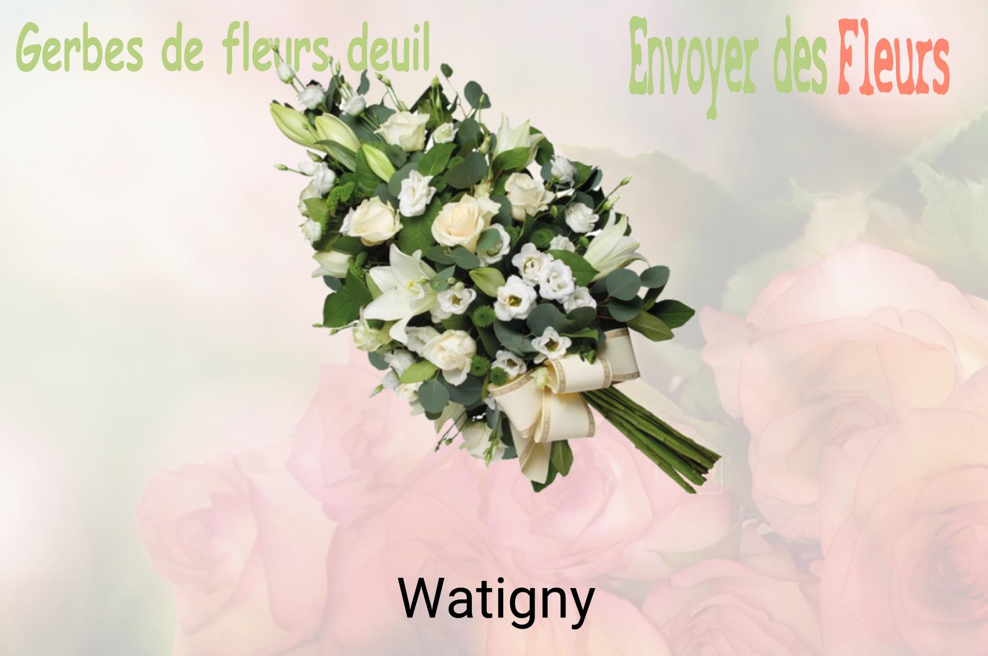 Gerbe de fleurs de deuil livrée à Watigny